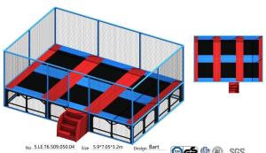 Quality Chinese Senjun 41M2 Kids Indoor Bungee Park/ Indoor Gymnastic Trampoline/ Trampoline Park for Super Mall wholesale