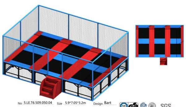 Chinese Senjun 41M2 Kids Indoor Bungee Park/ Indoor Gymnastic Trampoline/