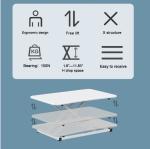 Stainless Steel Standing Folding Lift Table Adjustable Height Office Computer