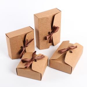 Quality Square Paper Sweet Box Degradable Eco - Friendly Material With Ribbon wholesale
