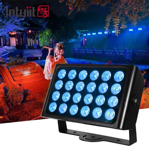 Waterproof IP65 City Color DMX512 24x10w RGBW Outdoor Led Wall Washer Flood