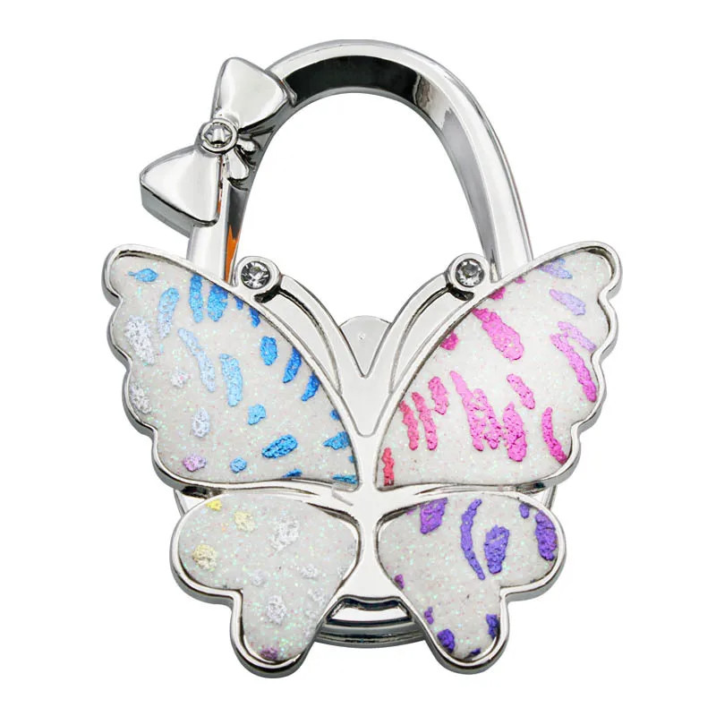 Personalise Bag Hanger Colorful Butterfly Table Hook Custom Logo Portable Purse Hook