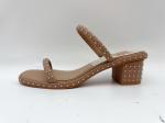 Soft Open Toe Soft Slippers Cow Leather Tan Womens Open Toe Flats