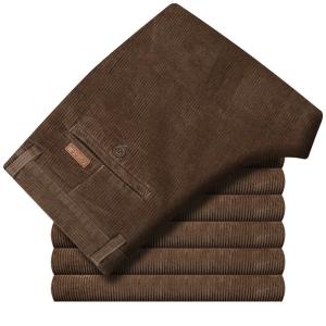 Quality Custom Logo Made Men's 100% Cotton Corduroy Trousers Business Straight Pants for Men wholesale