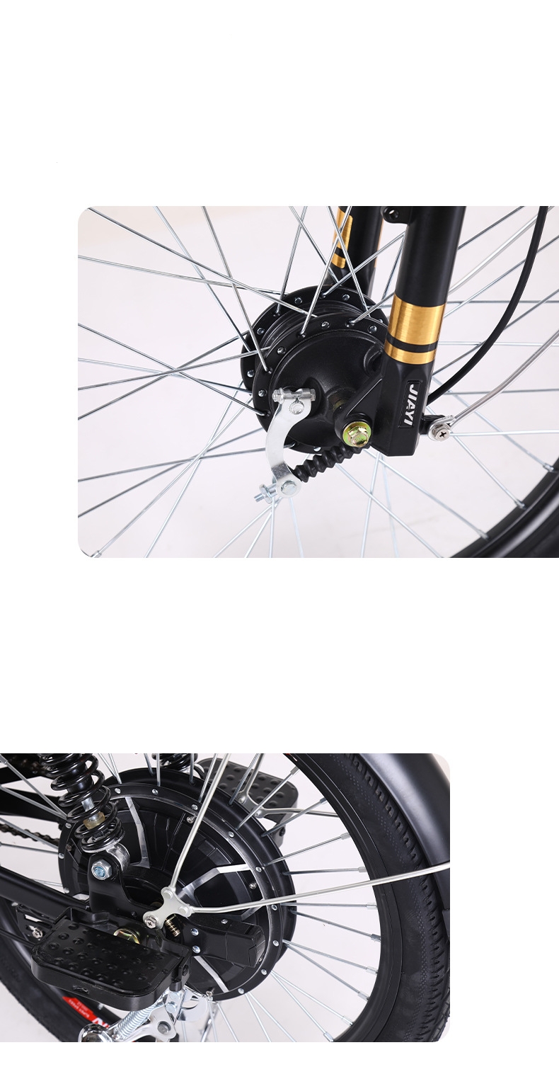 48V 350W Electric City Bike 10Ah / 22Ah Lithium Battery Single Speed Electric Bicycle