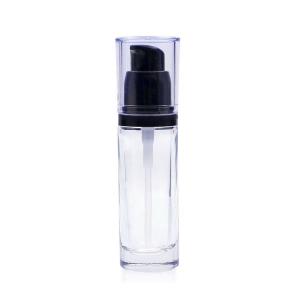 Quality Luxury Round 30ml Cosmetics Packaging Glass Liquid Foundation Bottle With Beauty Pump wholesale