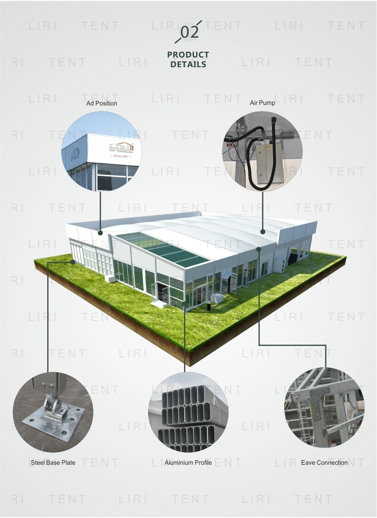 Heat Insulation Thermal Roof Cube Tent for Outdoor Car Showrooms and Events