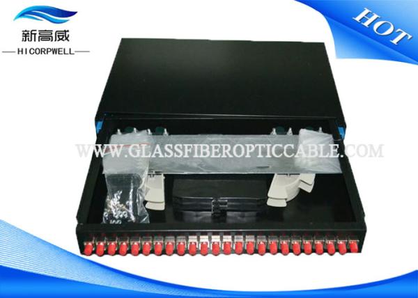 Industrial Fiber Termination Kits 24 ports 19 Inch Optical Fiber Patch Panel