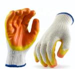 Poly Cotton Seamless Knitted Latex Palm Coated Gloves