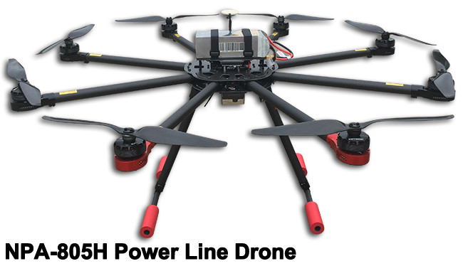 GPS NPA-805H 8 Wing Powerline Drone For Transmission Line Construction