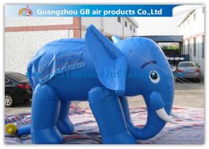 Quality Lovely Blue Large Inflatable Elephant Inflatable Animals 0.45mm PVC For Exhibition wholesale