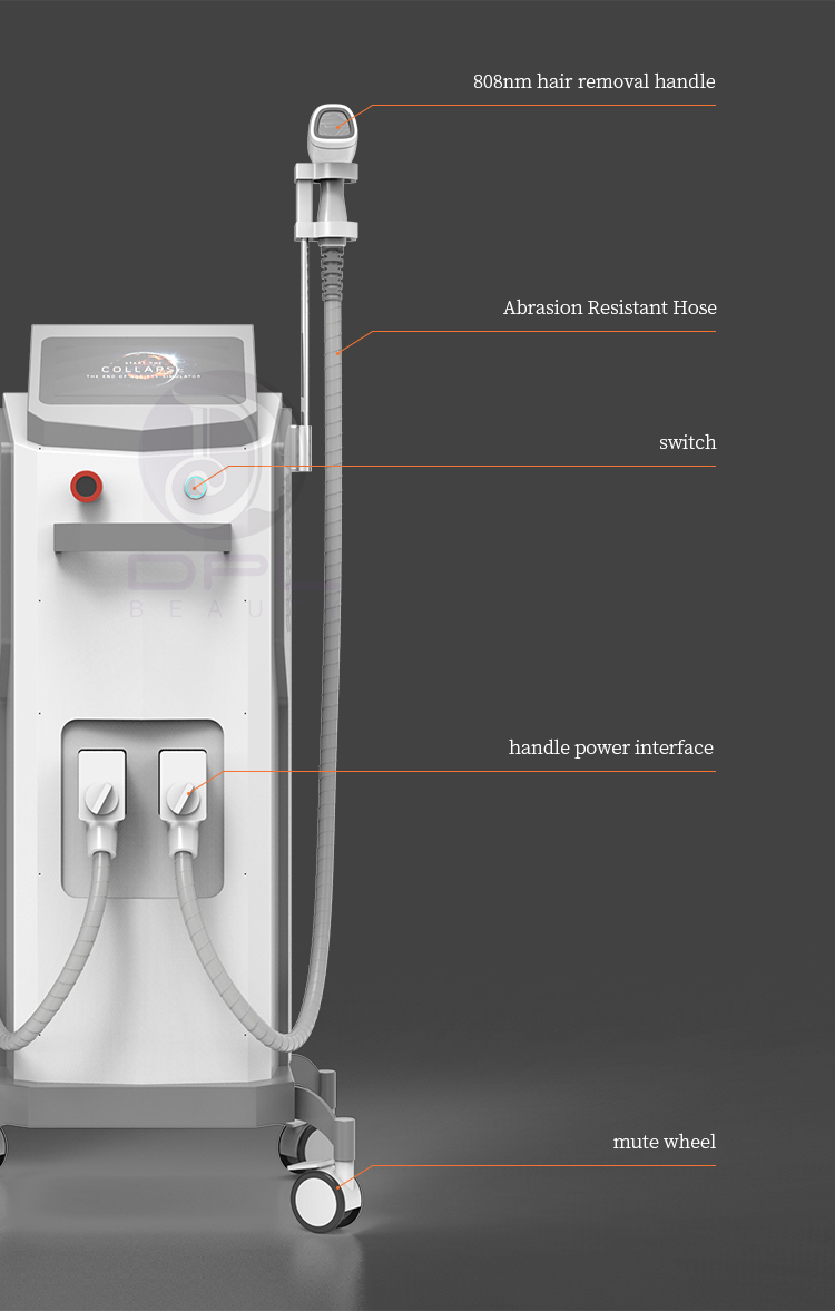 DPL Hot Sale diode laser 755 808 1064 2 in 1 Ipl Hair Removal Nd Yag Laser Tattoo Removal Rf Wrinkle Removal Machine