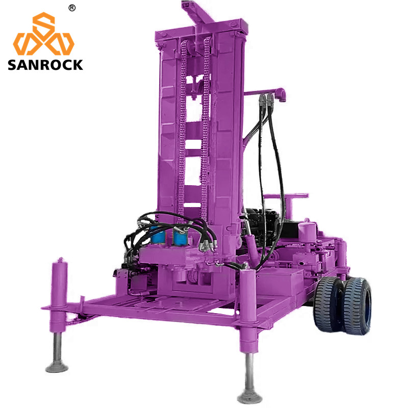 Water Well Drilling Machines Rotation Torque 3500 N.m Trailer Mounted Drilling Rig Small Water Well Drilling Rig