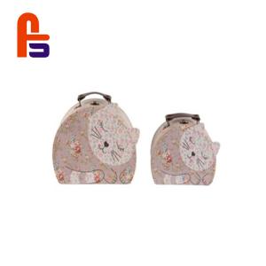 Quality Factory Recommend Hot Sales Round Shape Cute Design Cardboard Suitcase Box wholesale