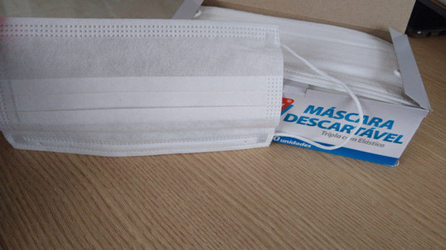 SSPlus Face Mask Bacterial Filtration Disposable Surgical Mask 3 Ply White Triple Ear Loop
