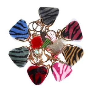 Quality Personalised 2cm Fur Coin Bag Keychain Brass Plating For Women wholesale