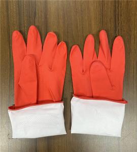 Quality Natural Latex Red M50g Household Rubber Gloves For Table Cleaning wholesale