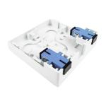 Gray 2 Cores UPC Plastic Fiber Optic Faceplate Socket Panel for Indoor FTTH