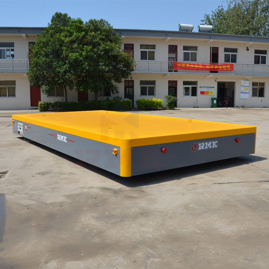 Precast Concrete Heavy Duty Transport Trolley , PLC Control 5 Tons Motorized Transfer Cart