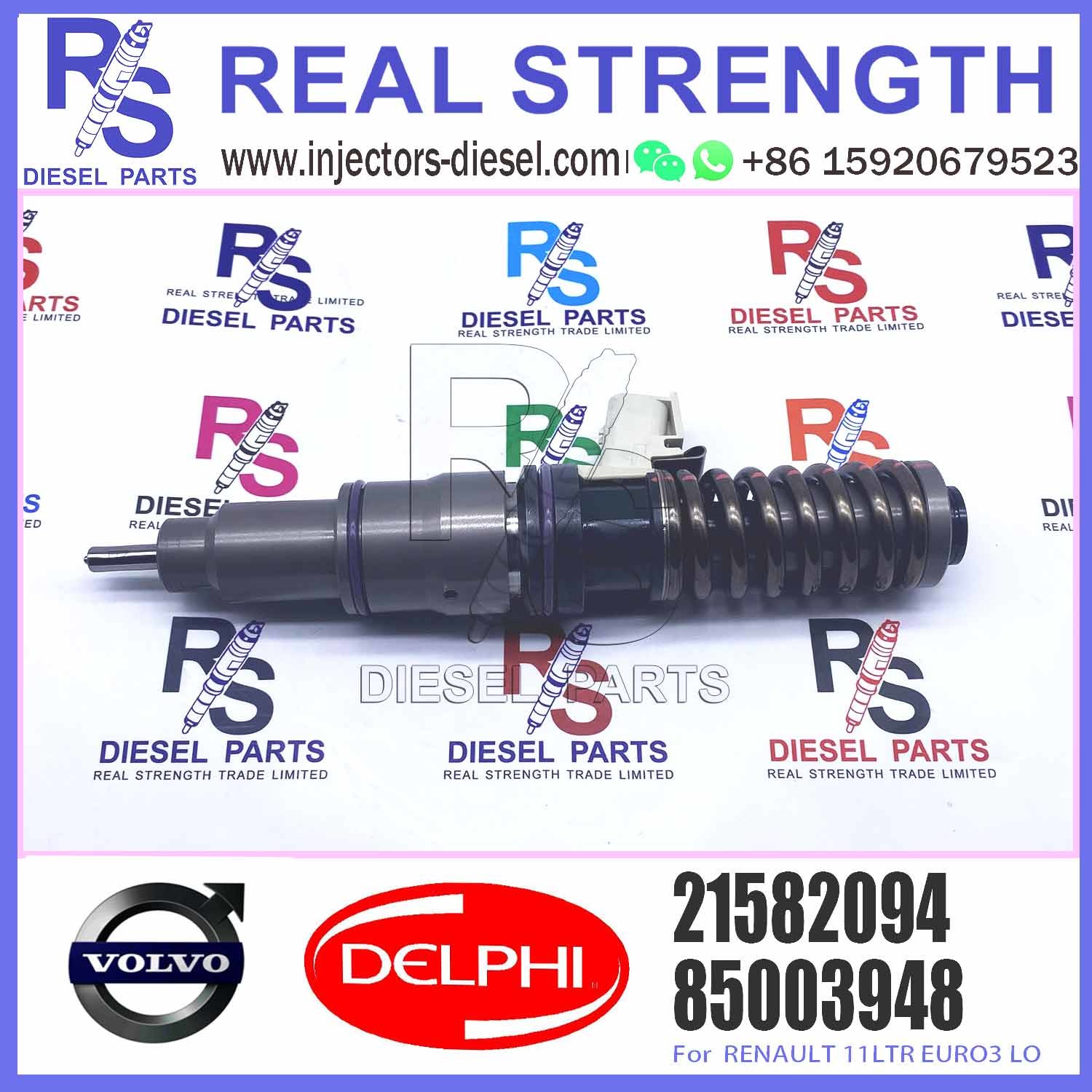 Diesel Fuel Injector 21644596 7421582094 7421644596 21582094 21644596 85003948 BEBE4D35001 For RENAULT 11LTR EURO3 LO