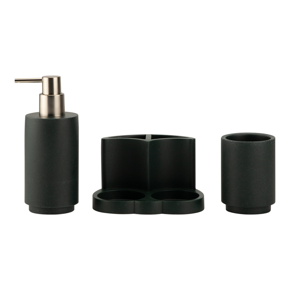 3pcs bath Kit include lotion dispenser with sand nickle ABS pump and tumbler and toothbrush tray