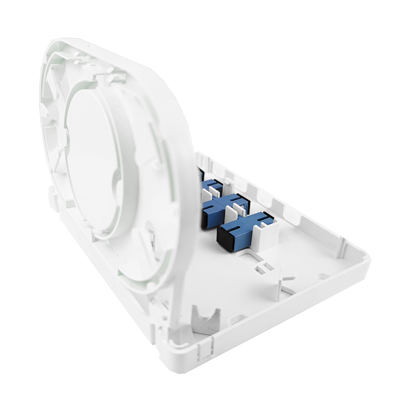 152*110*31mm SC/UPC Plastic Fiber Optic Faceplate Socket Panel for Indoor FTTH Network