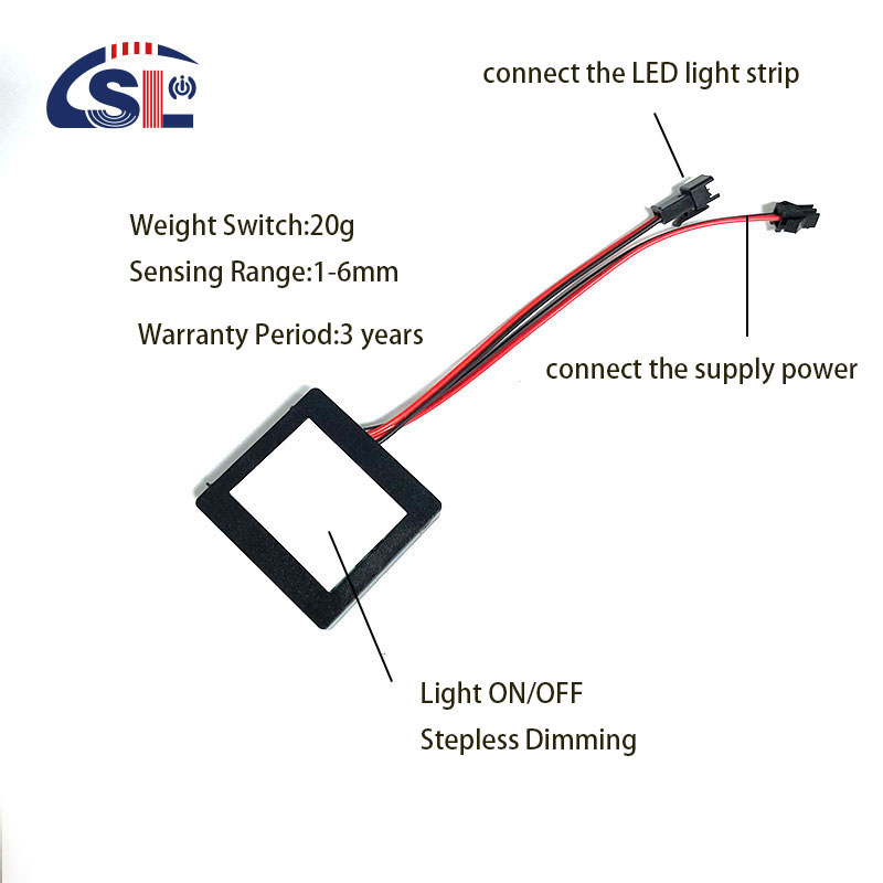 Dimming Level Touch Sensor Switch for Bathroom Mirror Lighting DC12V 3A/5A Single Button