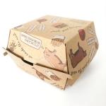 Embossing Varnishing Paper Kraft Burger Box Packaging OEM In Bulk