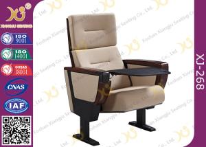Quality Elegant Foldable High Back Church Hall Chairs Stain Proof With Writing Tablet wholesale