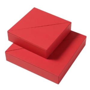 Quality Red Square Diagonal Double Door Gift Box Scarf Presentation Box wholesale
