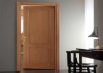 PVC Films Wood Composite Door With Pvc Coating Mdf Wood , Natural Wood Color