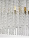 Luxury Gold Chandelier For Living Dining Room Led Glass Lighting mid century