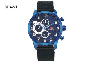 Quality BARIHO Men's Quartz Watch Day And Month Display Wristwatch Leather Band M142 wholesale