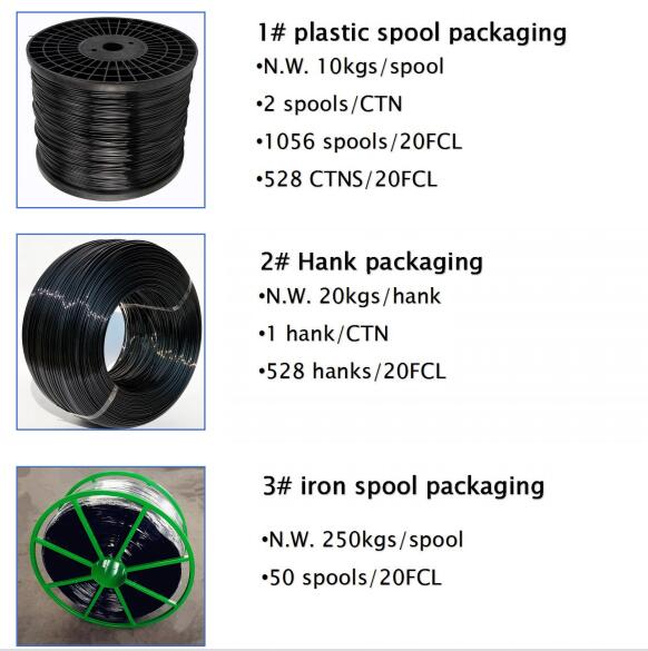 AAA Grade Polyester Wire 2.2mm 1800m Black Color In Agriculture