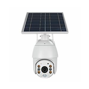Quality Wire Free 1080P White PTZ Dome Outdoor Solar WiFi Camera wholesale