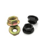 SAE J995 Gr.8 Non Serrated IFI-145 Fine Thread Hex Flange Nuts Yellow Zinc