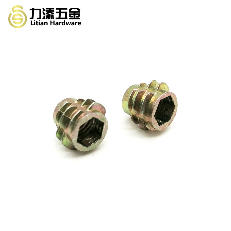 NFE Wood Insert Lock Nut Colored Plated Trapezoid ISO 9001 Certified