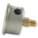 Back Mount Glycerin Filled Pressure Gauge For Vacuum Pump 40mm