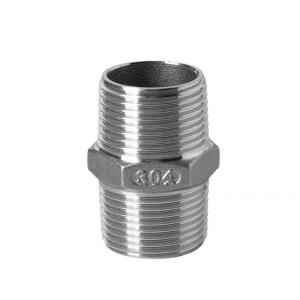 Quality US 1/Piece Thread Distribution 1/2&quot; Stainless Steel 304 Pipe Fitting Screw Hex Nipple wholesale