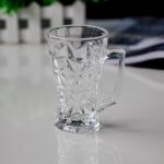 220ml Classic Pattern Clear Transparent Coffee Mug Tea Glass
