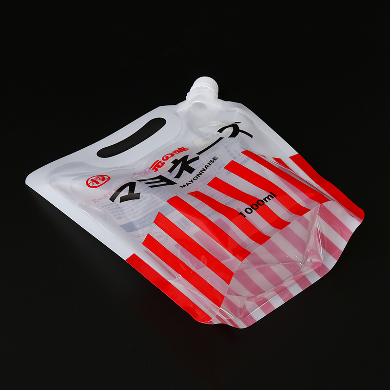 Aluminum Foil Standing Up Spout Pouch With Nozzle Spout Biodegradable Liquid Bag