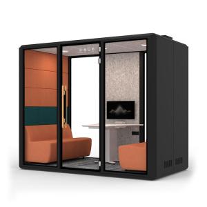 Quality 81.6 Inch Glass Soundproof Phone Booth Room 2300HMM Eco Friendly wholesale