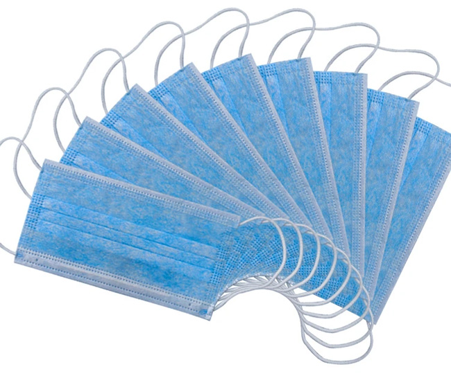 Surgical Disposable Medical Facial Mask Non Woven Face Mask Fabric 3 Ply Manufacturer