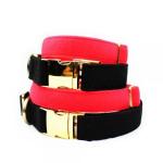Luxury Dog Collars And Leashes Velvet Cotton Material Red / Black Color
