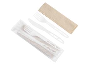Quality Biodegradable Compostable CPLA Disposable Cutlery Kits wholesale