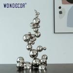 Indoor Abstract Art Decoration Metal Stainless Steel Ball Sculpture