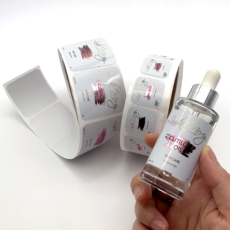 White Plastic Bottle Sticker Labels Packaging Labels For Essential Oil