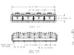 TE 2170805-4 QSFP28 Cage Ganged (1 x 2) Connector 28 Gb/s Through Hole