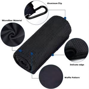 Quality Microfiber Waffle Golf Towel Roll Absorbent Quick-Drying Perfect For Golf Course wholesale