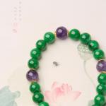 Crystal Handmade Natural Amethyst Bracelet For Women - Stretchable 8mm Bead